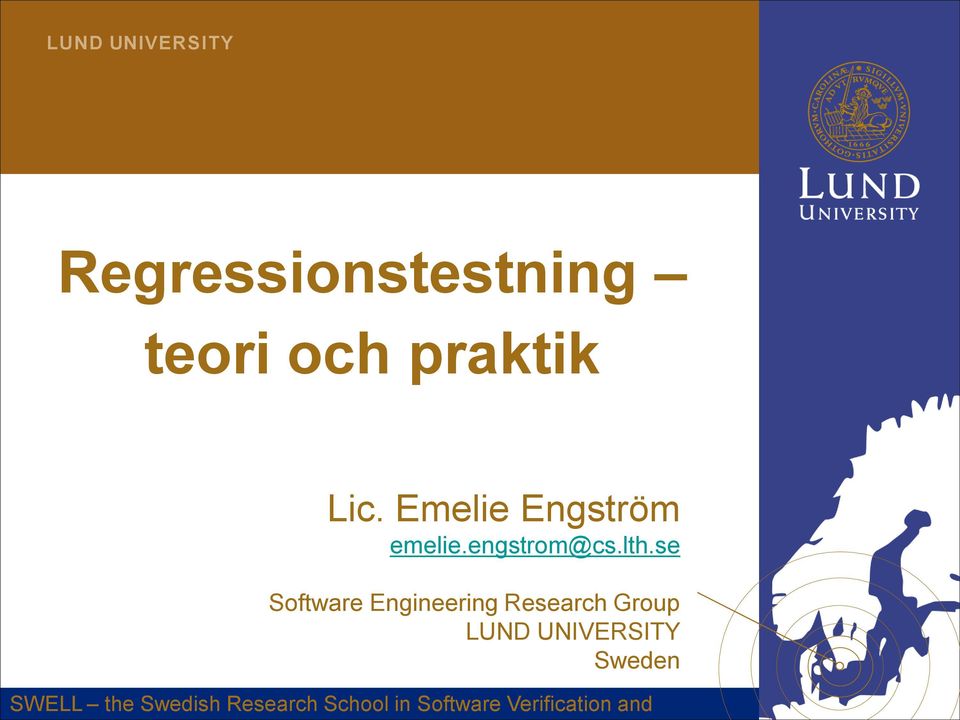 se Software Engineering Research Group LUND