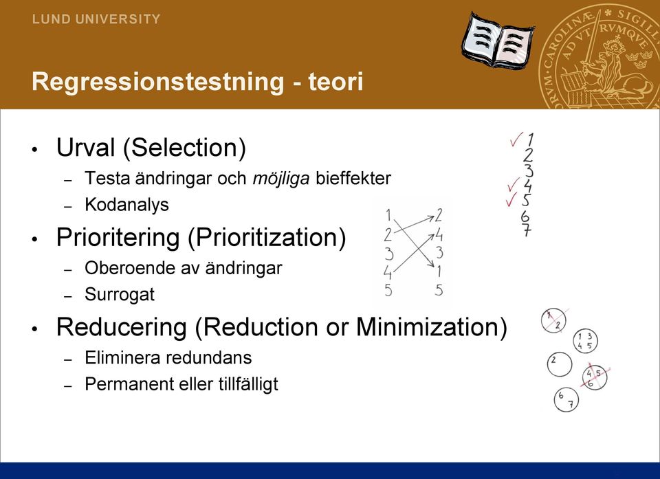 (Prioritization) Oberoende av ändringar Surrogat Reducering