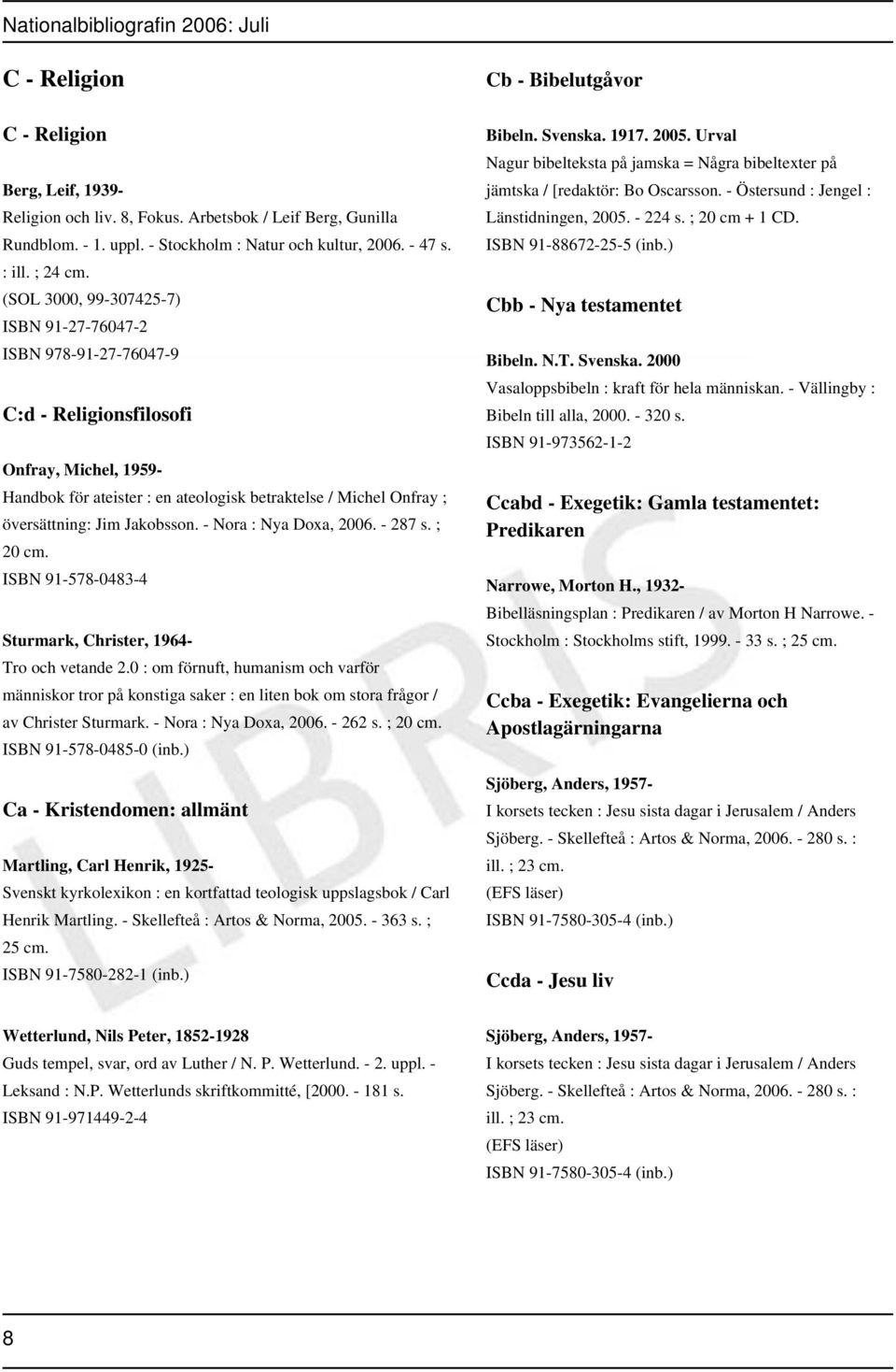 Jakobsson. - Nora : Nya Doxa, 2006. - 287 s. ; 20 cm. ISBN 91-578-0483-4 Sturmark, Christer, 1964- Tro och vetande 2.