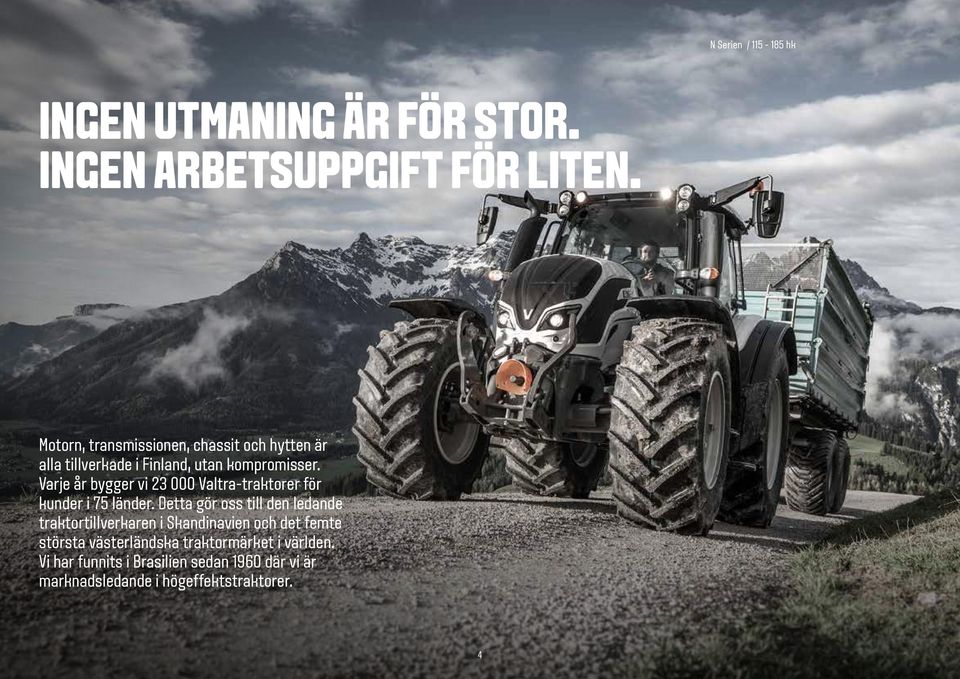 Varje år bygger vi 23 000 Valtra-traktorer för kunder i 75 länder.