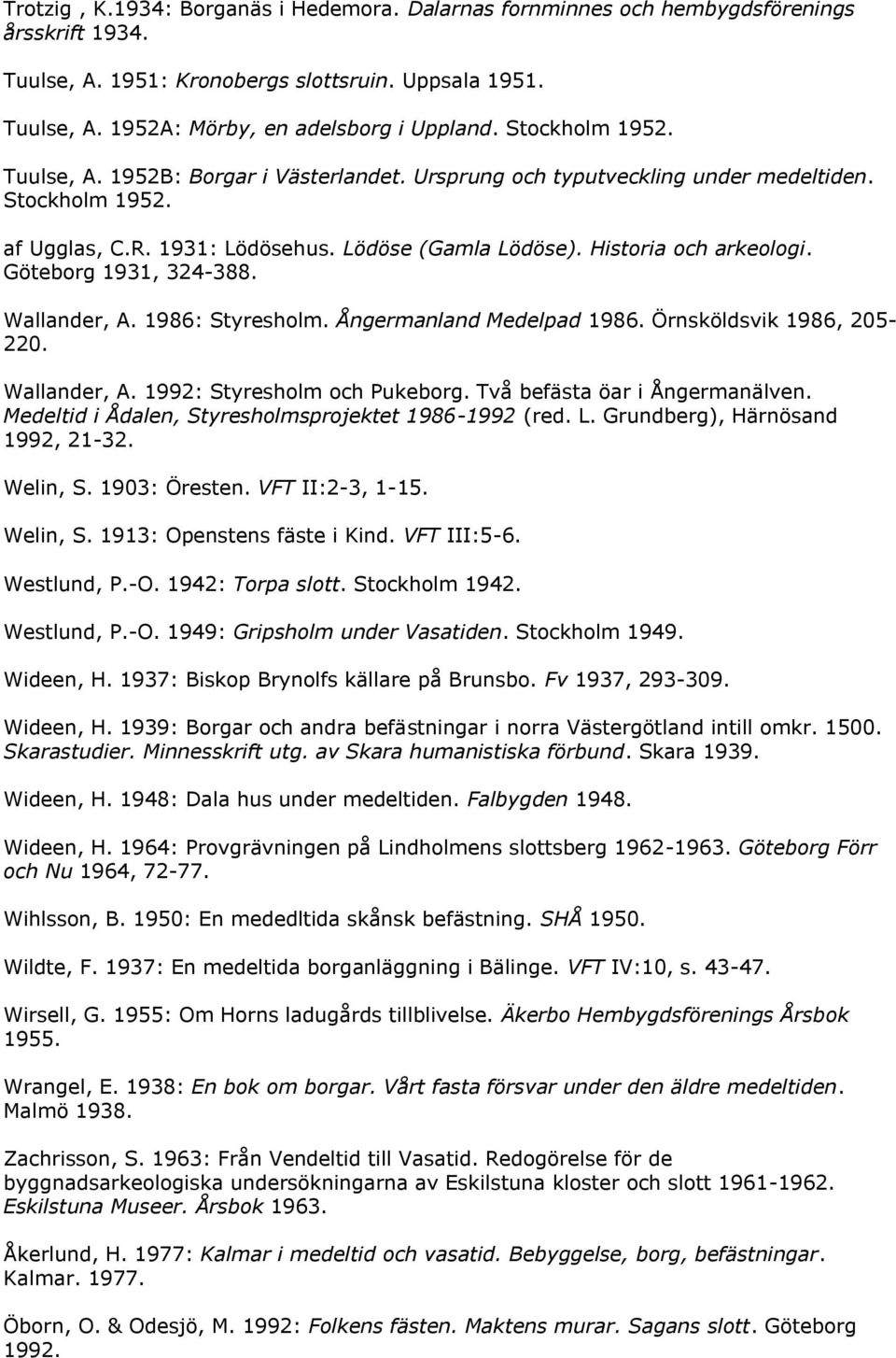 Göteborg 1931, 324-388. Wallander, A. 1986: Styresholm. Ångermanland Medelpad 1986. Örnsköldsvik 1986, 205-220. Wallander, A. 1992: Styresholm och Pukeborg. Två befästa öar i Ångermanälven.