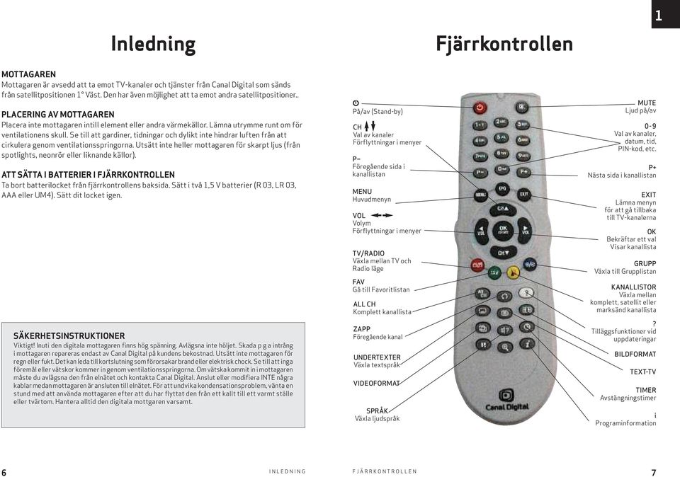 Se till att gardiner, tidningar och dylikt inte hindrar luften från att cirkulera genom ventilationsspringorna.