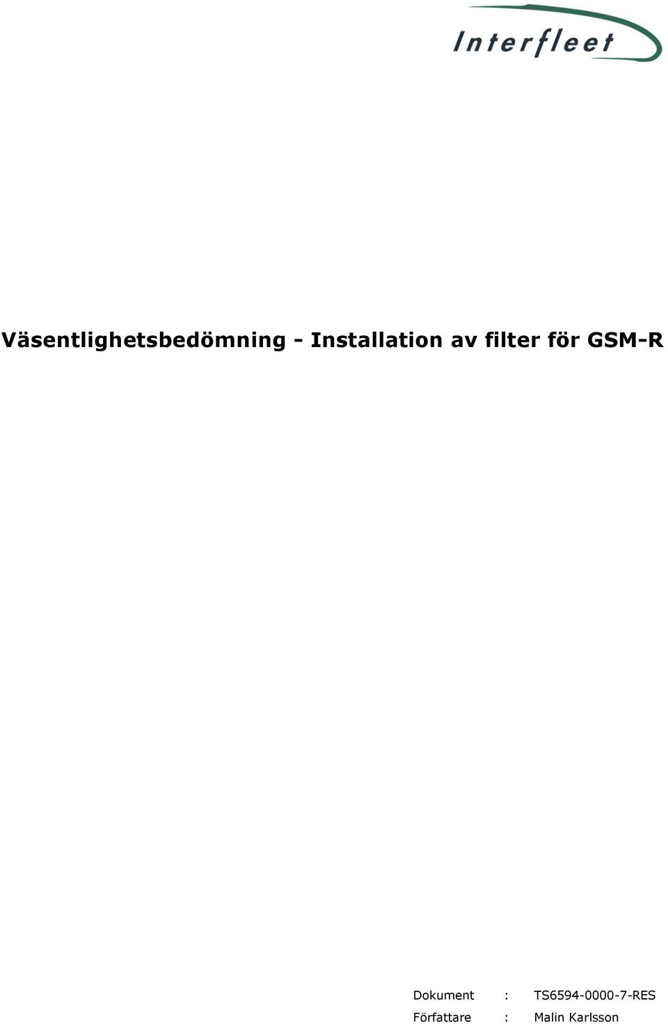 GSM-R Dokument :