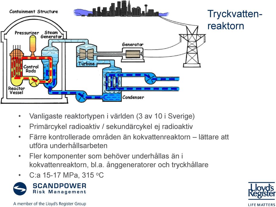 kokvattenreaktorn lättare att utföra underhållsarbeten Fler komponenter som behöver