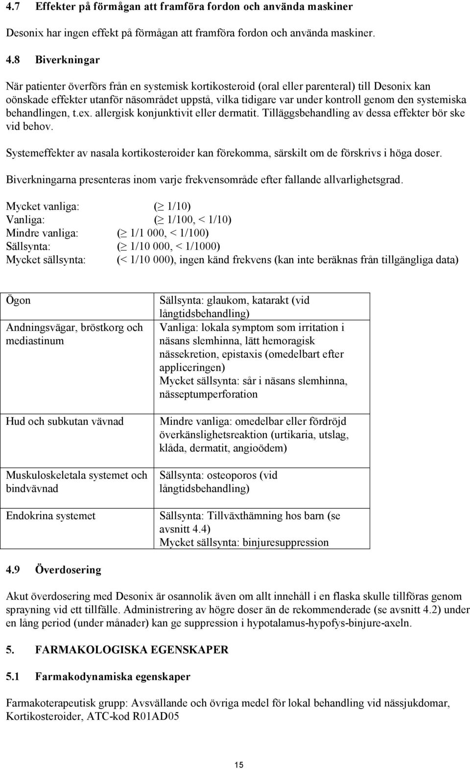 den systemiska behandlingen, t.ex. allergisk konjunktivit eller dermatit. Tilläggsbehandling av dessa effekter bör ske vid behov.