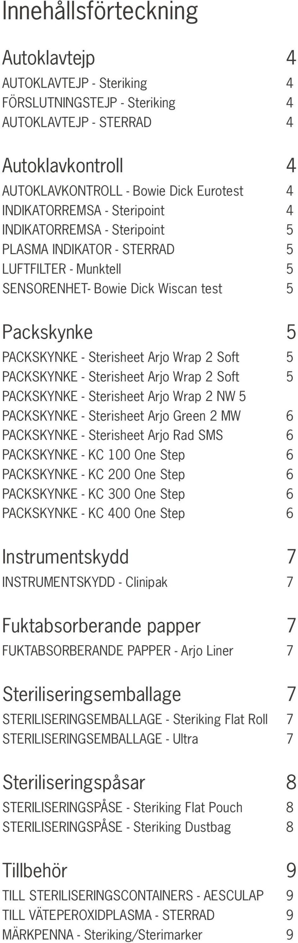 PACKSKYNKE - Sterisheet Arjo Wrap 2 Soft 5 PACKSKYNKE - Sterisheet Arjo Wrap 2 NW 5 PACKSKYNKE - Sterisheet Arjo Green 2 MW 6 PACKSKYNKE - Sterisheet Arjo Rad SMS 6 PACKSKYNKE - KC 100 One Step 6