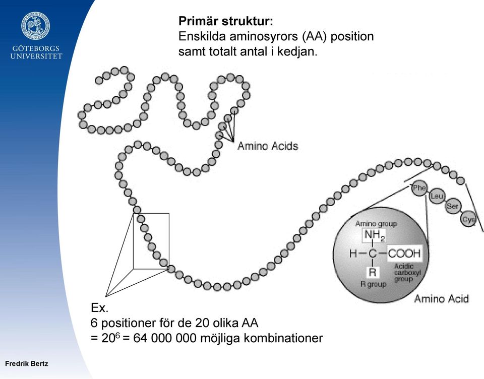 6 positioner för de 20 olika AA = 20 6 =
