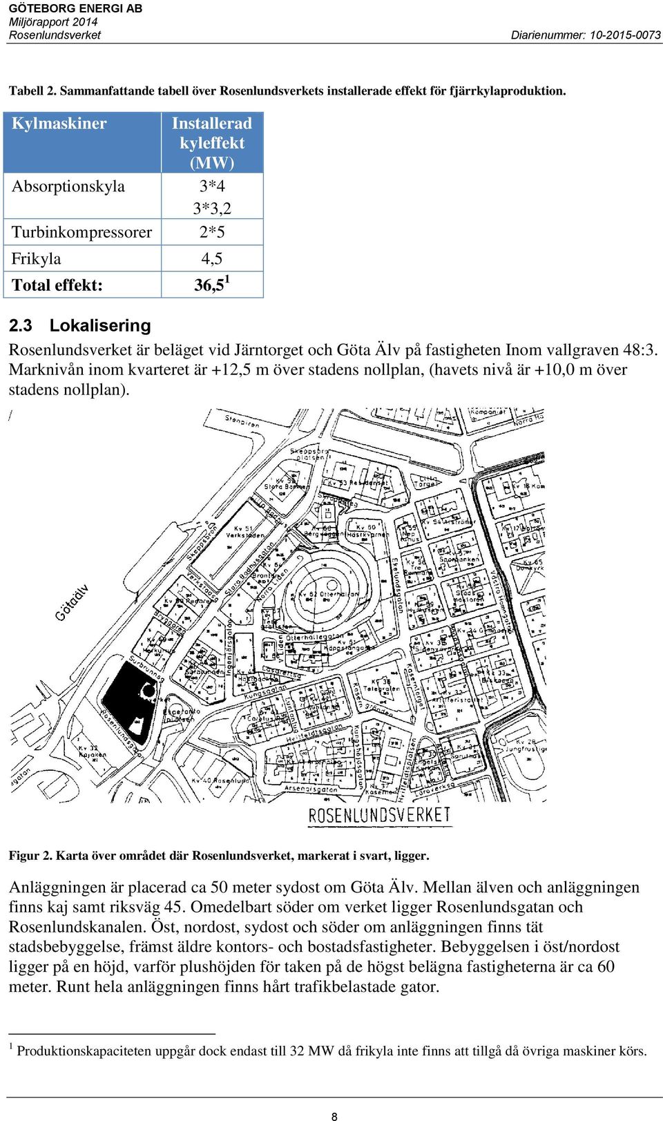 3 Lokalisering Rosenlundsverket är beläget vid Järntorget och Göta Älv på fastigheten Inom vallgraven 48:3.