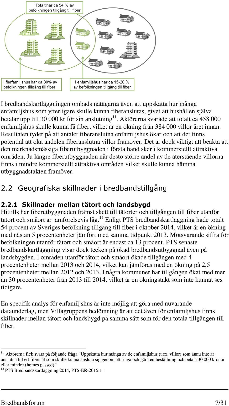 Resultaten tyder på att antalet fiberanslutna enfamiljshus ökar och att det finns potential att öka andelen fiberanslutna villor framöver.