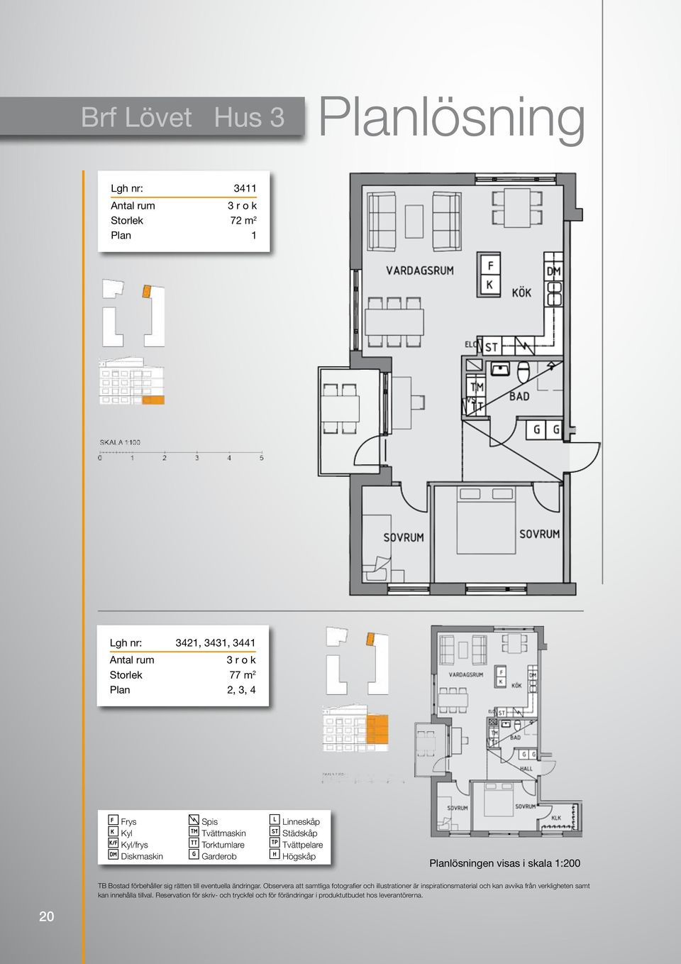 mindre ändringar och ytavvikelser Planlösningen visas i skala 1:200 TB 2015 Bostad TB Gruppen förbehåller Projekt sig AB rätten Stationsgatan till eventuella 30, 441 ändringar.