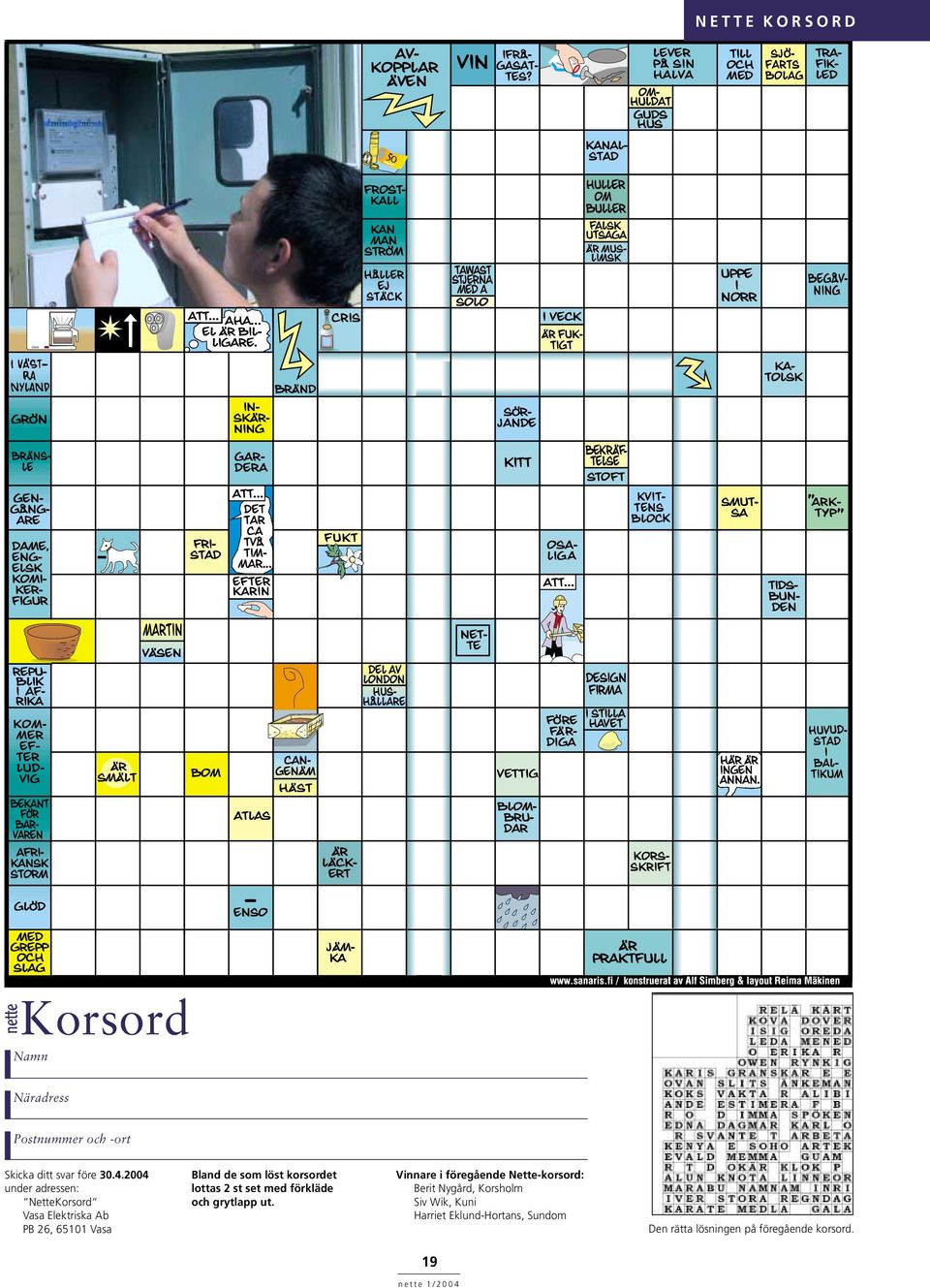 korsordet lottas 2 st set med förkläde och grytlapp ut.