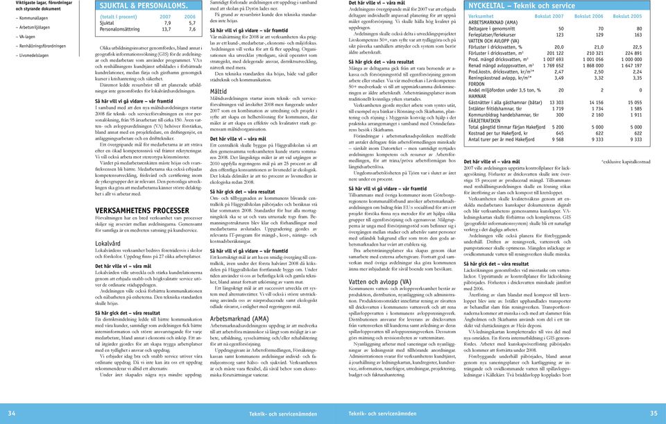 som använder programmet. VA:s och renhållningens kundtjänst utbildades i förbättrade kundrelationer, medan färja och gästhamn genomgick kurser i krishantering och säkerhet.