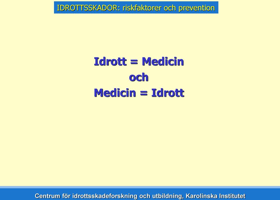 prevention Idrott =