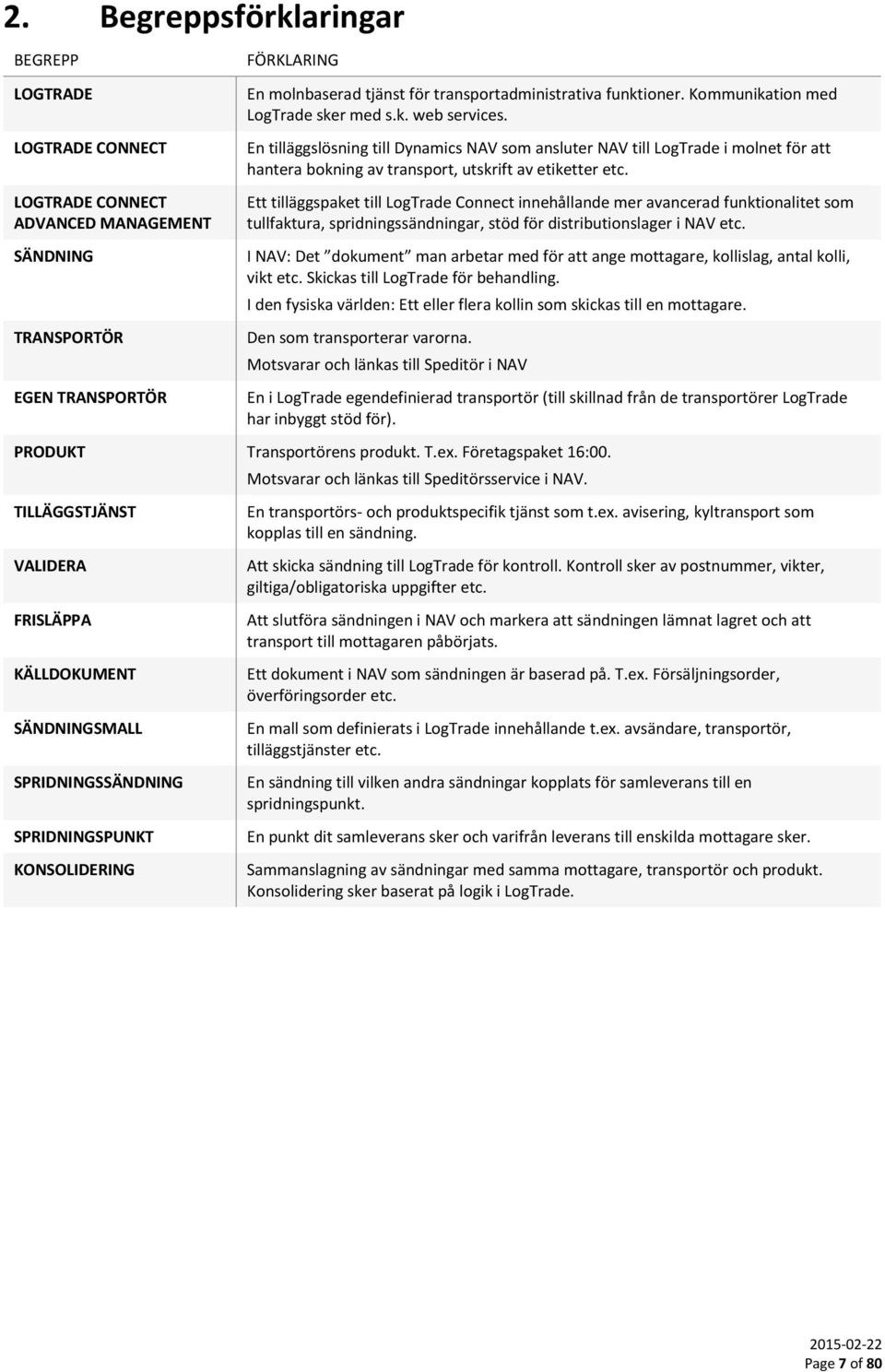 En tilläggslösning till Dynamics NAV som ansluter NAV till LogTrade i molnet för att hantera bokning av transport, utskrift av etiketter etc.