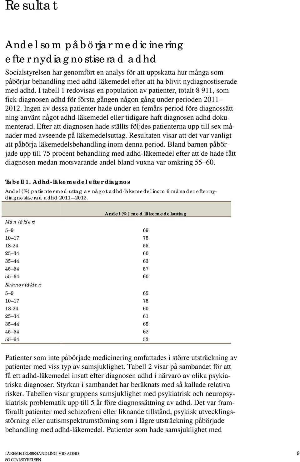 Ingen av dessa patienter hade under en femårs-period före diagnossättning använt något adhd-läkemedel eller tidigare haft diagnosen adhd dokumenterad.