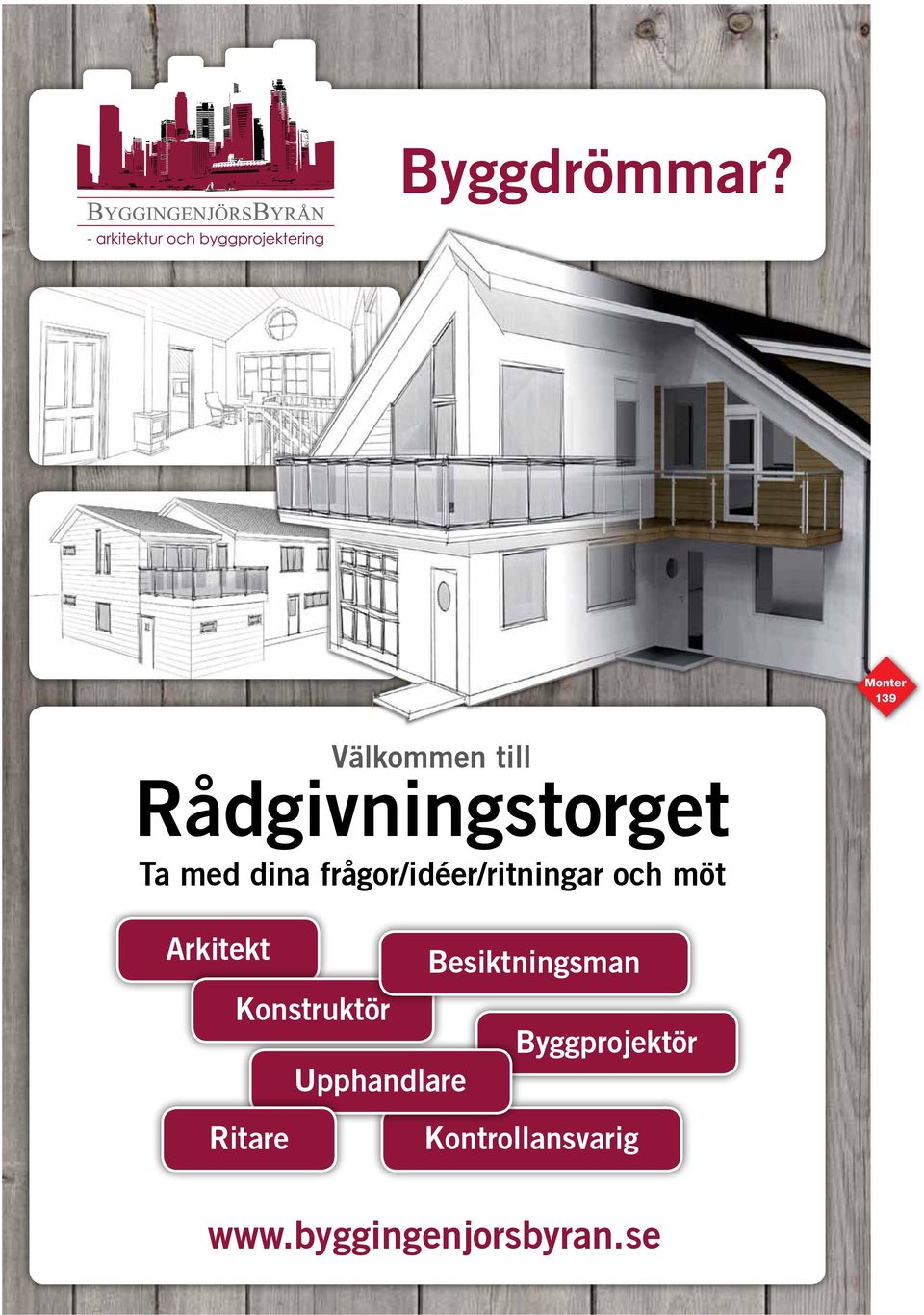 frågor/idéer/ritningar möt Arkitekt Konstruktör Upphandlare