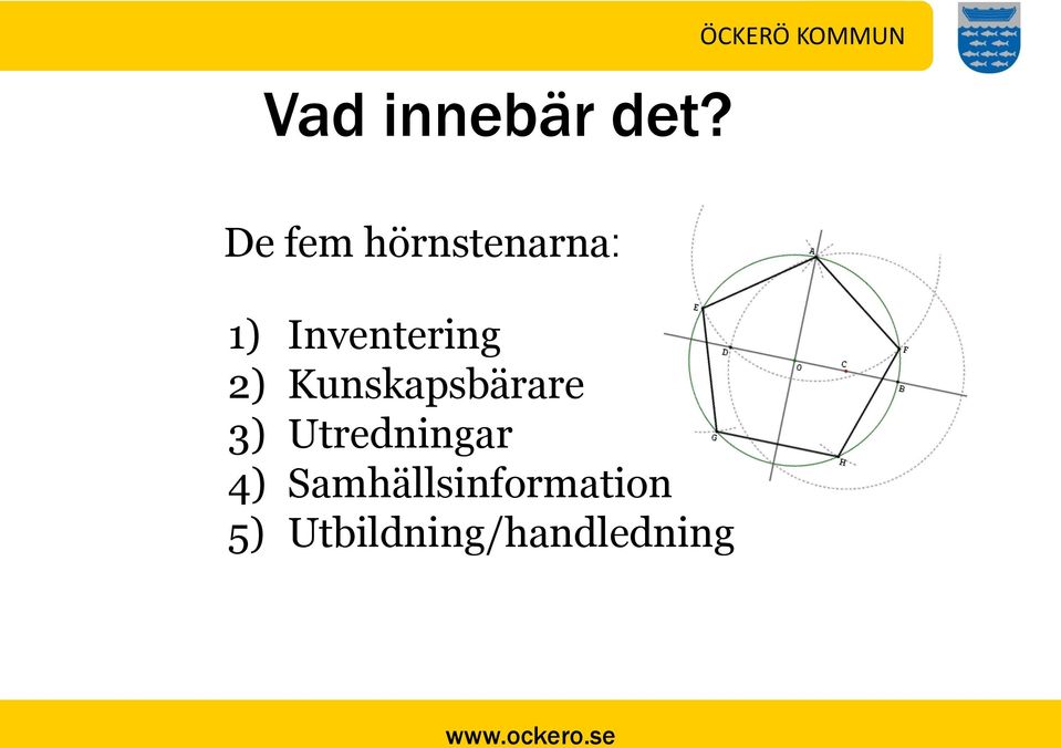 Inventering 2) Kunskapsbärare 3)