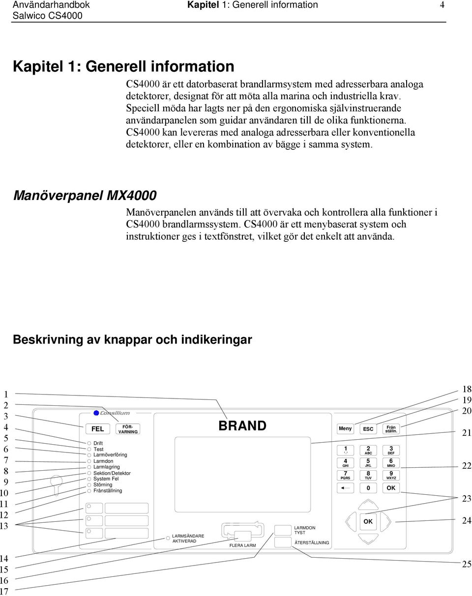 CS4000 kan levereras med analoga adresserbara eller konventionella detektorer, eller en kombination av bägge i samma system.