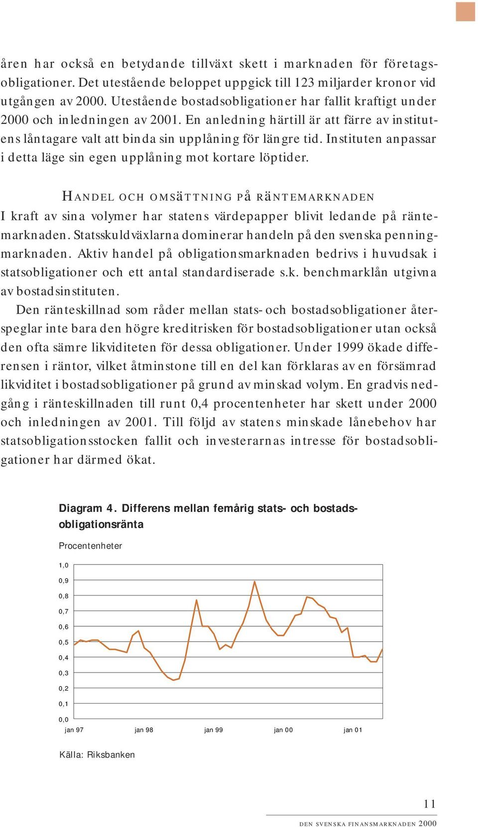 Instituten anpassar i detta läge sin egen upplåning mot kortare löptider. Handel och omsättning på räntemarknaden I kraft av sina volymer har statens värdepapper blivit ledande på räntemarknaden.