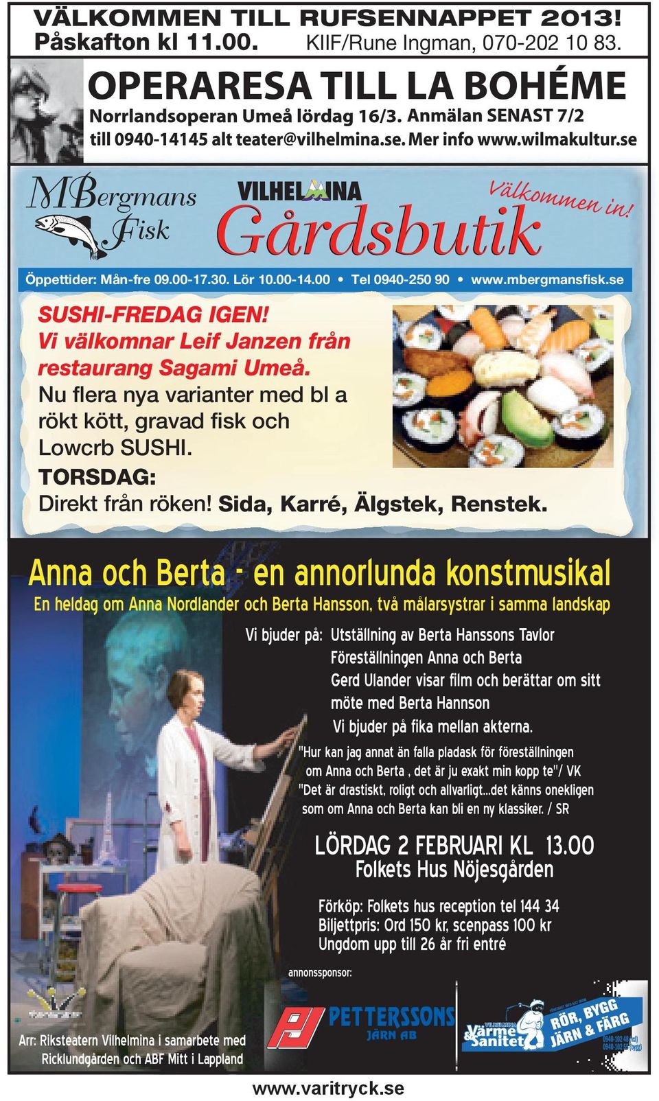 se SUSHI-FREDAG IGEN! Vi välkomnar Leif Janzen från restaurang Sagami Umeå.