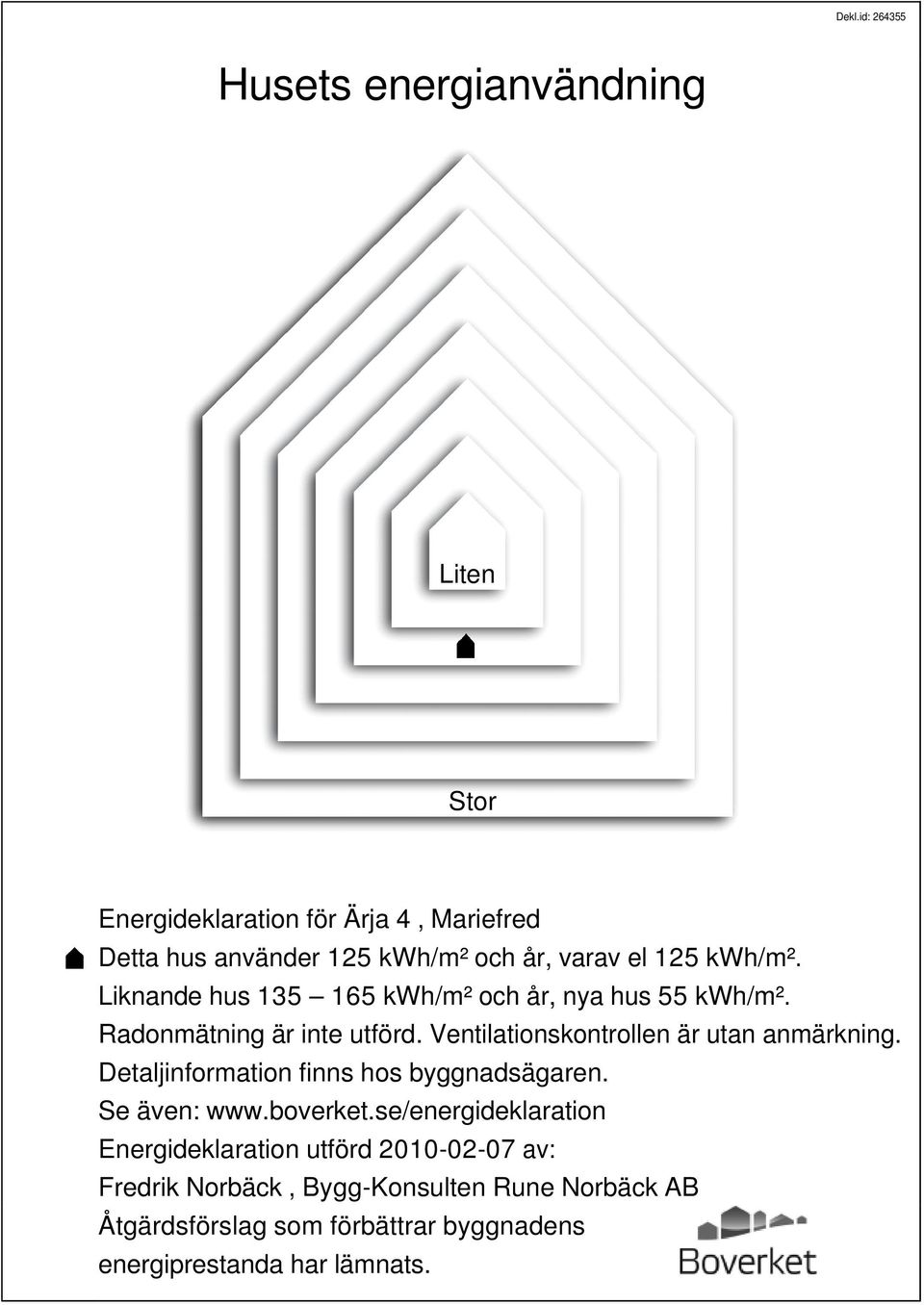 Ventilationskontrollen är utan anmärkning. Detaljinformation finns hos byggnadsägaren. Se även: www.boverket.