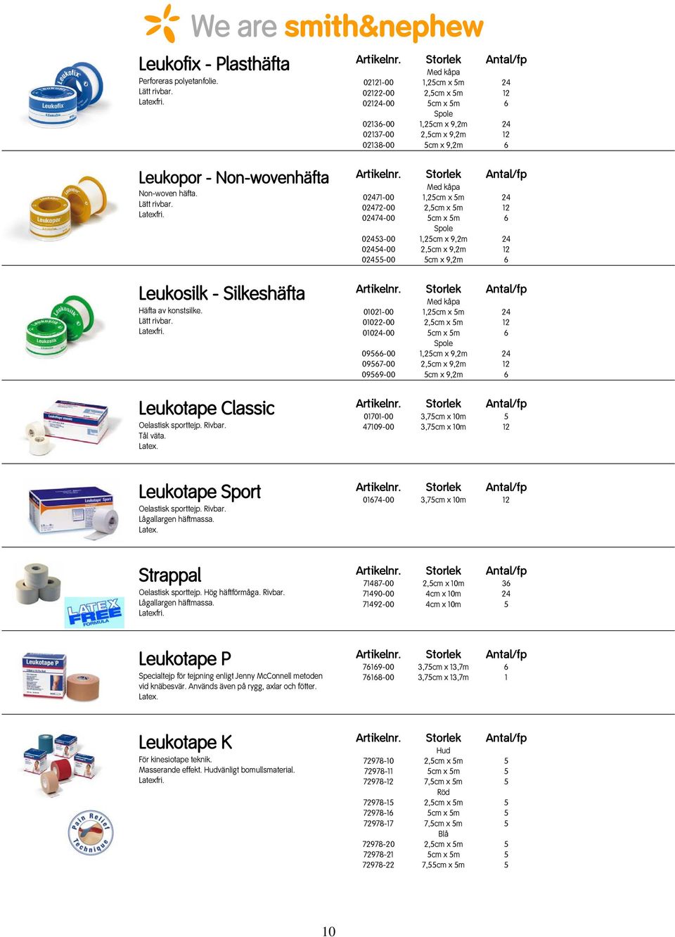 Leukosilk - Silkeshäfta Häfta av konstsilke. Lätt rivbar. Leukotape Classic Oelastisk sporttejp. Rivbar. Tål väta.