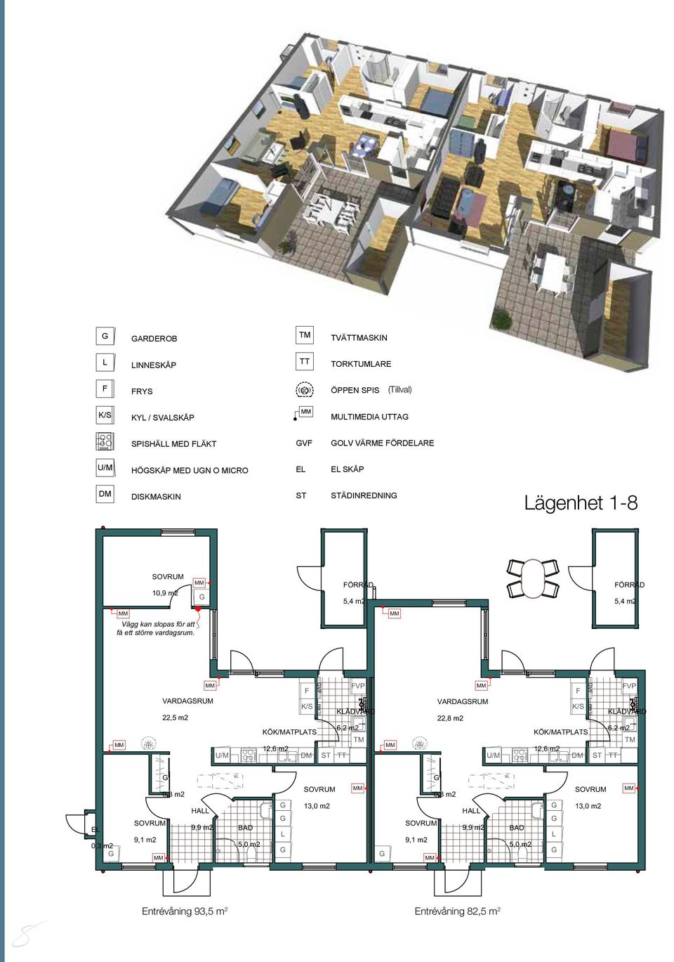 E E SKÅP DM TM DISKMASKIN TVÄTTMASKIN ST TX STÄDINREDNIN RÅN-TIUT VÄXARE ägenhet 1-8 TT TORKTUMARE VM VATTENMÄTARE (ÖS) MM ÖPPEN