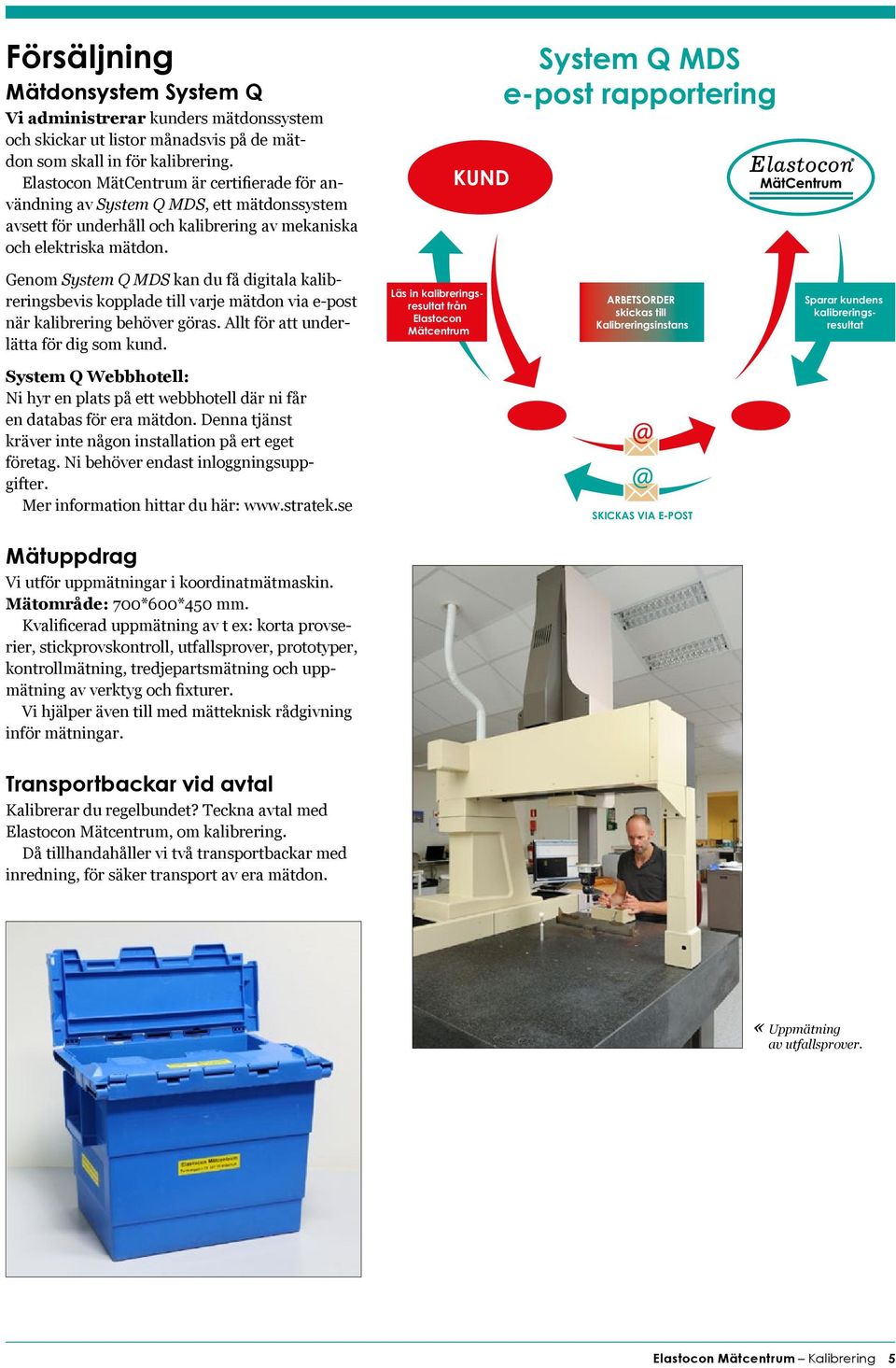 Genom System Q MDS kan du få digitala kalibrer ings bevis kopplade till varje mätdon via e-post när kalibrering behöver göras. Allt för att underlätta för dig som kund.