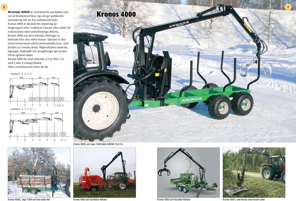 Kronos 4000 och dess tekniska lösningar är hämtade från våra större kranar. Därmed är den också konstruerad utifrån professionella krav, med kvalitet ut i minsta detalj.