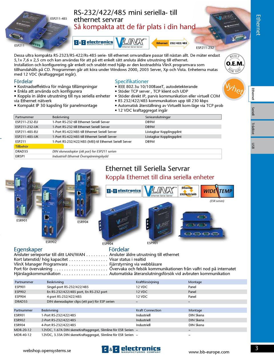 omvandlare passar till nästan allt. De mäter endast 5,1x 7,6 x 2,5 cm och kan användas för att på ett enkelt sätt ansluta äldre utrustning till ethernet.