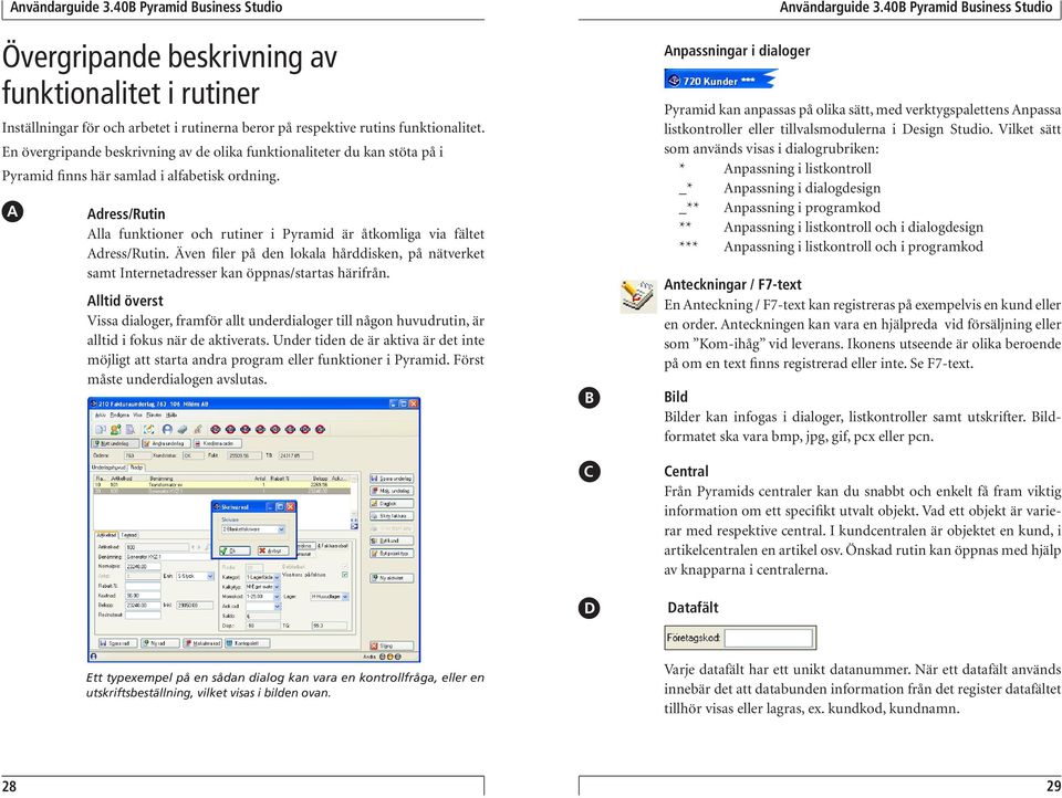 * Anpassning i listkontroll _* Anpassning i dialogdesign A B C Adress/Rutin D E F G H I J K L M N O P Q R S T U _** V WAnpassning X Y i programkod Z Å Ä Ö 1 2 3 Alla funktioner och rutiner i Pyramid