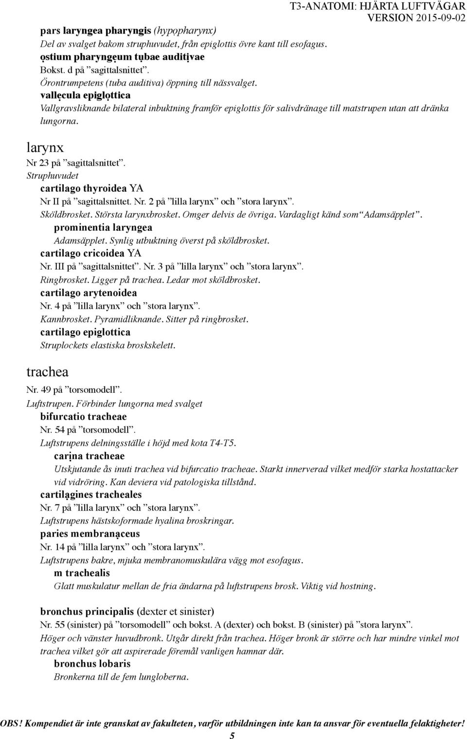 larynx Nr 23 på sagittalsnittet. Struphuvudet cartilago thyroidea YA Nr II på sagittalsnittet. Nr. 2 på lilla larynx och stora larynx. Sköldbrosket. Största larynxbrosket. Omger delvis de övriga.