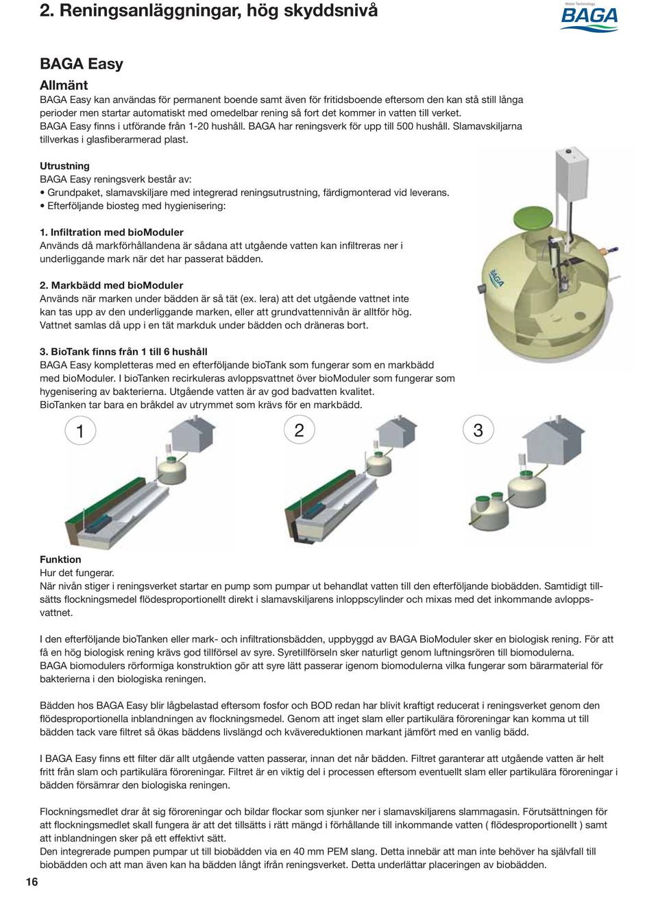 BioTank finns från 1 till 6 hushåll 16 Funktion Hur det fungerar. vattnet. få en hög biologisk rening krävs god tillförsel av syre.