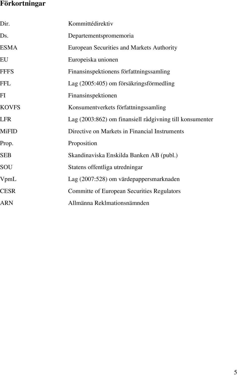 författningssamling Lag (2005:405) om försäkringsförmedling Finansinspektionen Konsumentverkets författningssamling Lag (2003:862) om finansiell rådgivning