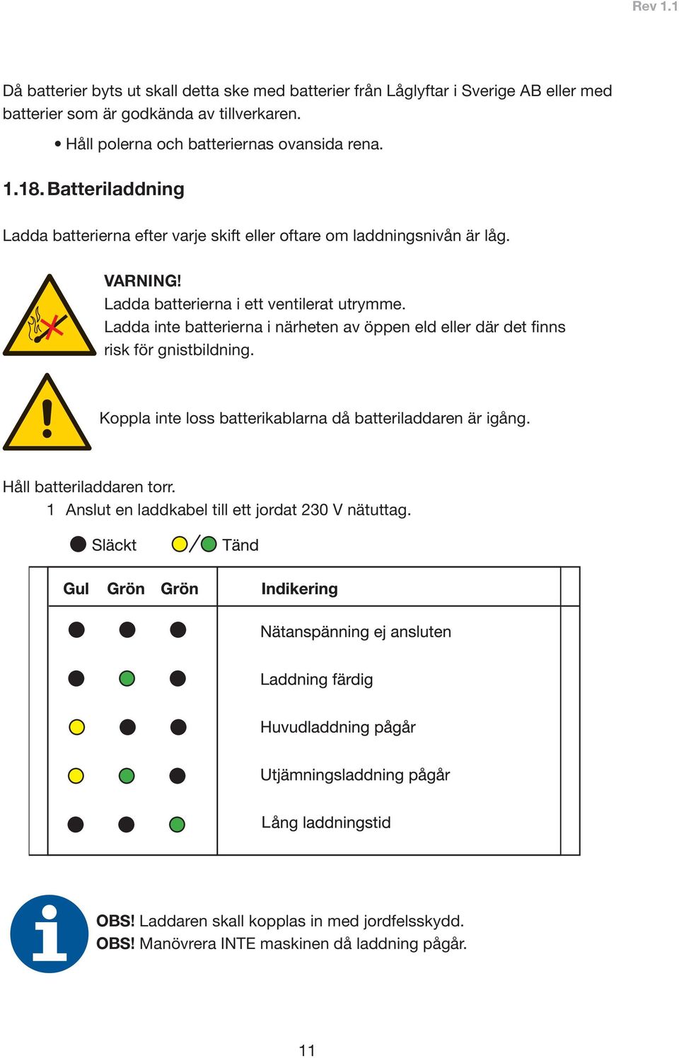 Ladda batterierna i ett ventilerat utrymme. Ladda inte batterierna i närheten av öppen eld eller där det finns risk för gnistbildning.