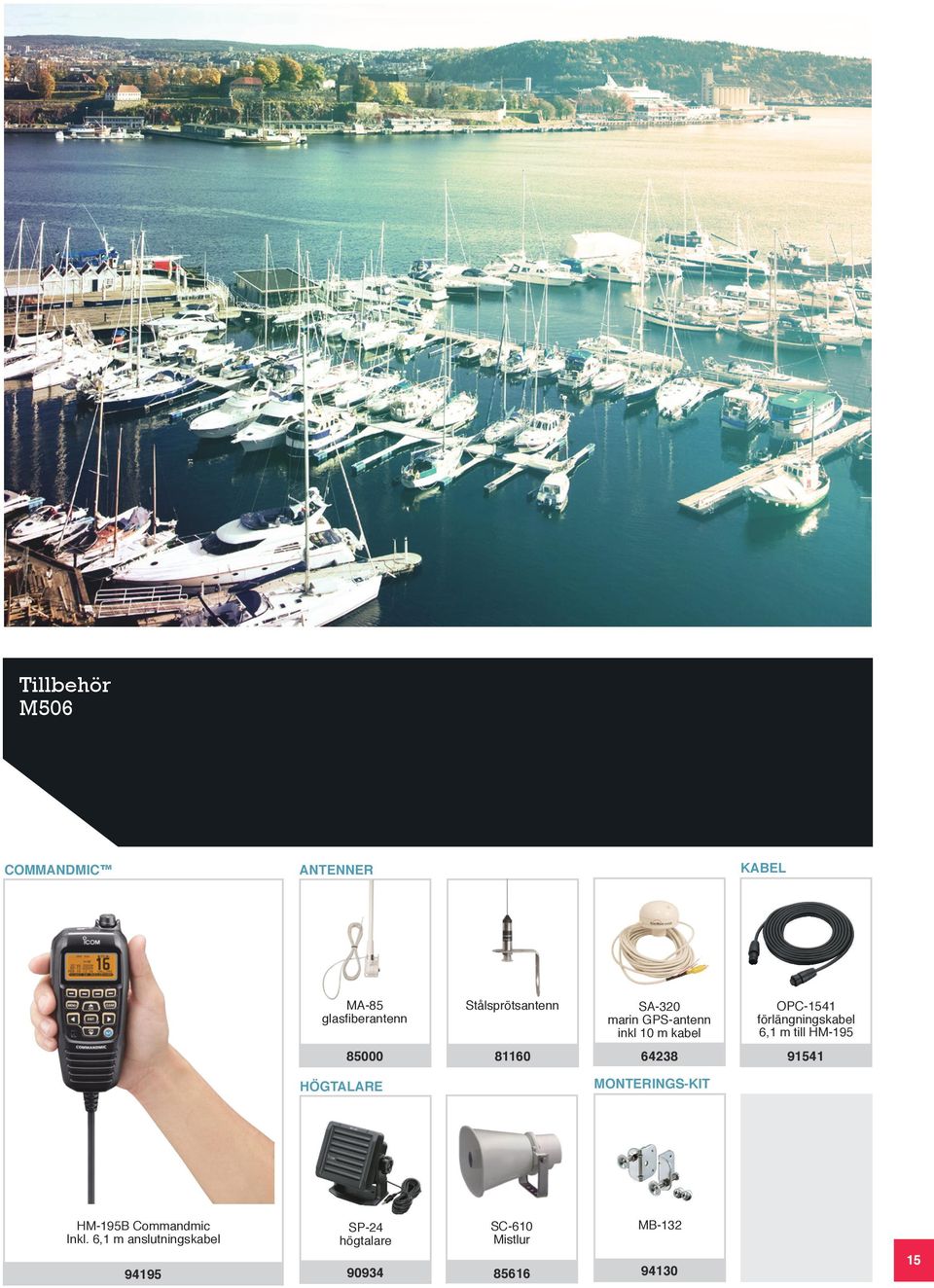 HM-195 85000 81160 64238 91541 HÖGTALARE MONTERINGS-KIT HM-195B Commandmic Inkl.