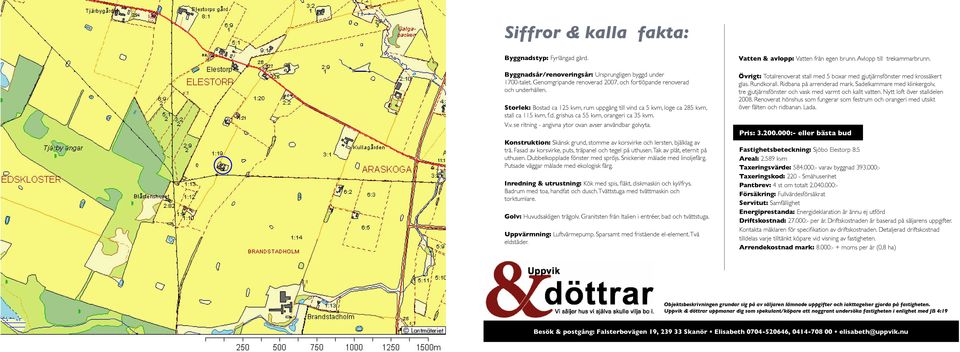 Konstruktion: Skånsk grund, stomme av korsvirke och lersten, bjälklag av trä. Fasad av korsvirke, puts, träpanel och tegel på uthusen. Tak av plåt, eternit på uthusen.