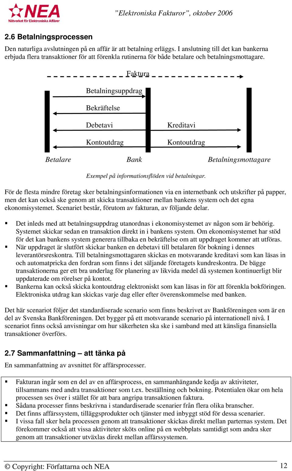 Faktura Betalningsuppdrag Bekräftelse Debetavi Kontoutdrag Kreditavi Kontoutdrag Betalare Bank Betalningsmottagare Exempel på informationsflöden vid betalningar.