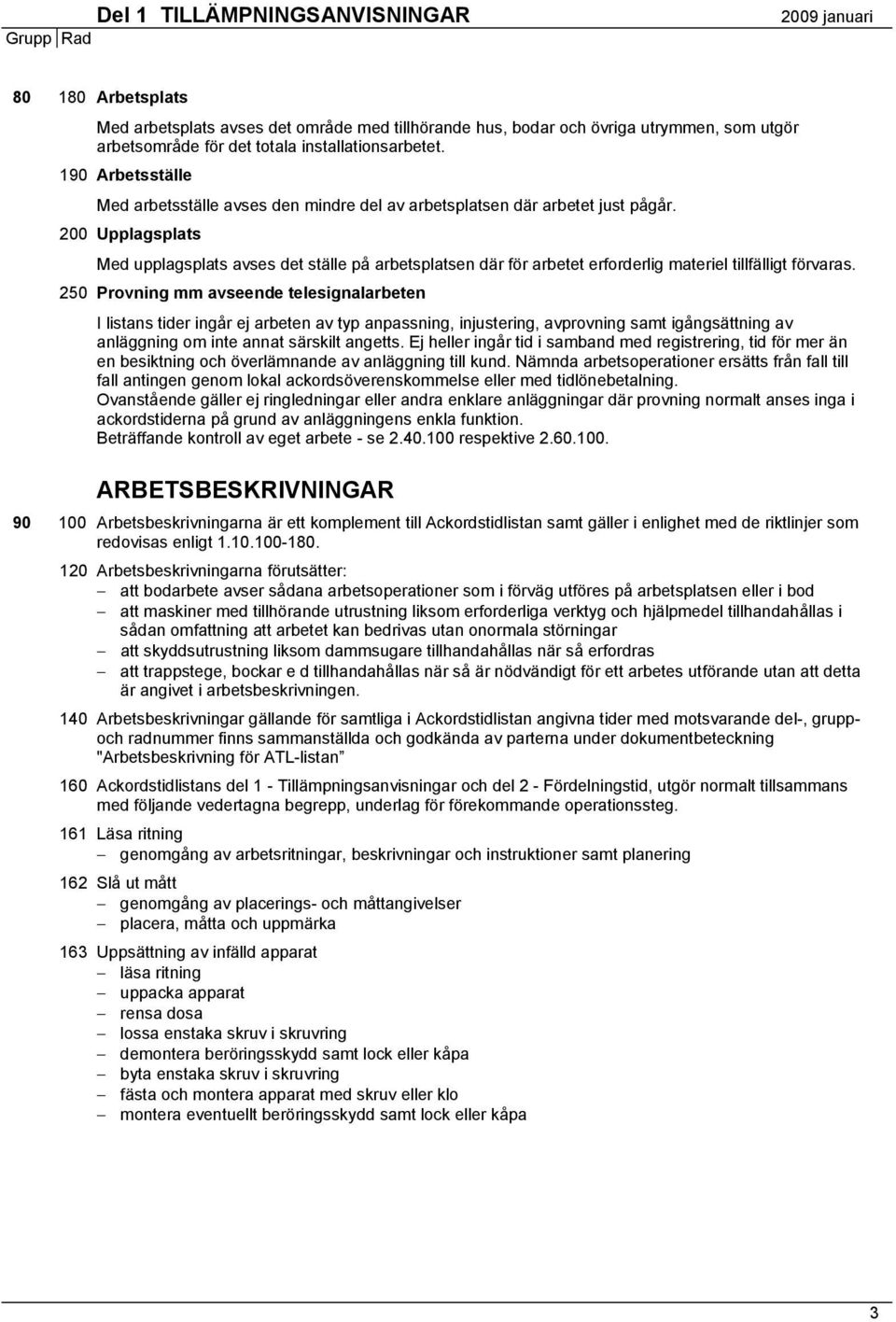 200 Upplagsplats Med upplagsplats avses det ställe på arbetsplatsen där för arbetet erforderlig materiel tillfälligt förvaras.