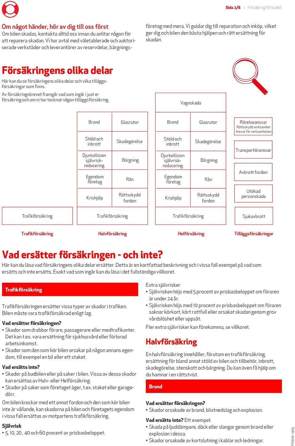 Vi guidar dig till reparation och inköp, vilket ger dig och bilen den bästa hjälpen och rätt ersättning för skadan.