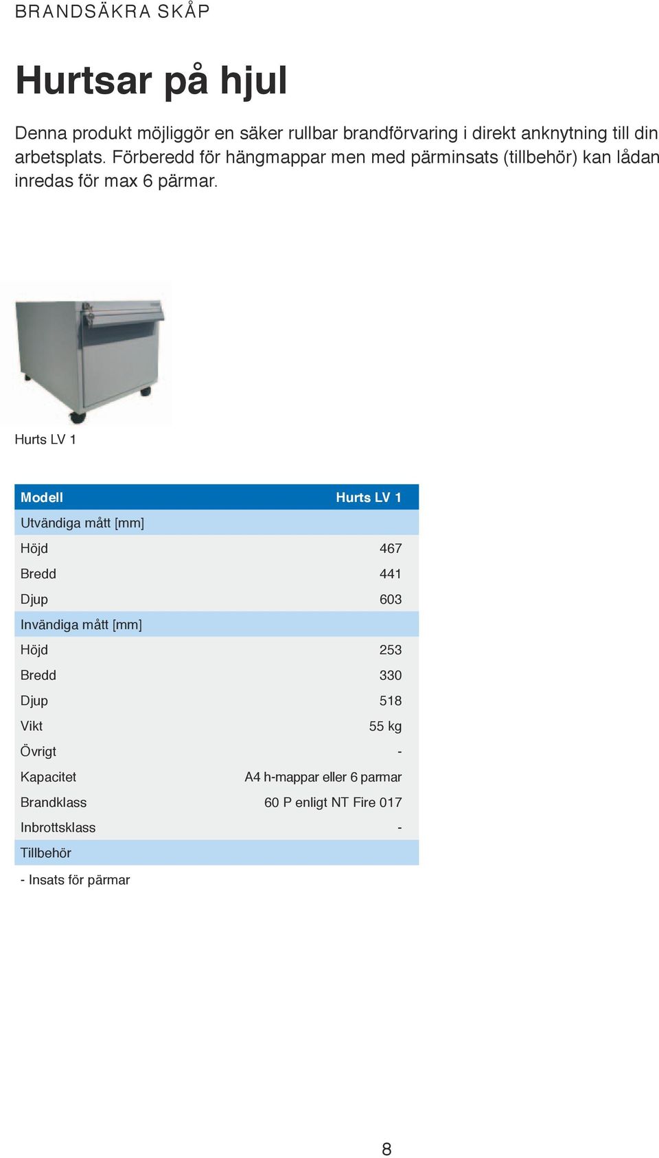 Hurts LV 1 Modell Hurts LV 1 Höjd 467 Bredd 441 Djup 603 Höjd 253 Bredd 330 Djup 518 Vikt 55 kg Övrigt -