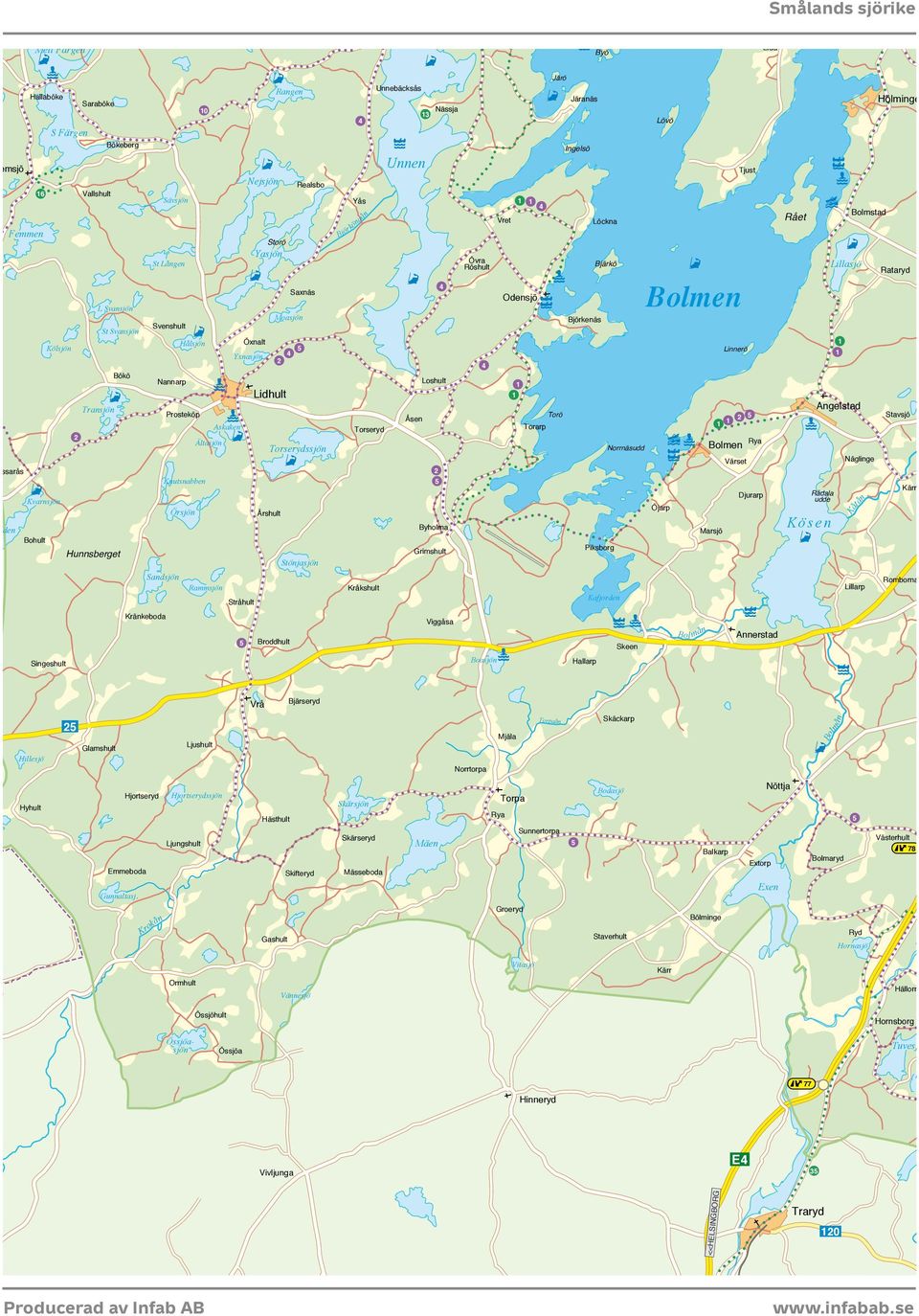 Torarp Vret Löckna Nässja Svenshult Vallshult Saraböke Värset Rya Rya Ryd Hällorna Djurarp Öjarp Marsjö Skeen Hallarp Viggåsa Grimshult Byholma Årshult Stråhult Kråkshult Bjärseryd Kränkeboda