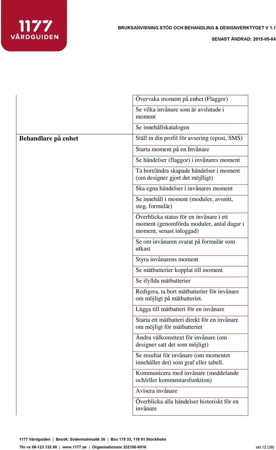 formulär) Överblicka status för en invånare i ett moment (genomförda moduler, antal dagar i moment, senast inloggad) Se om invånaren svarat på formulär som utkast Styra invånarens moment Se