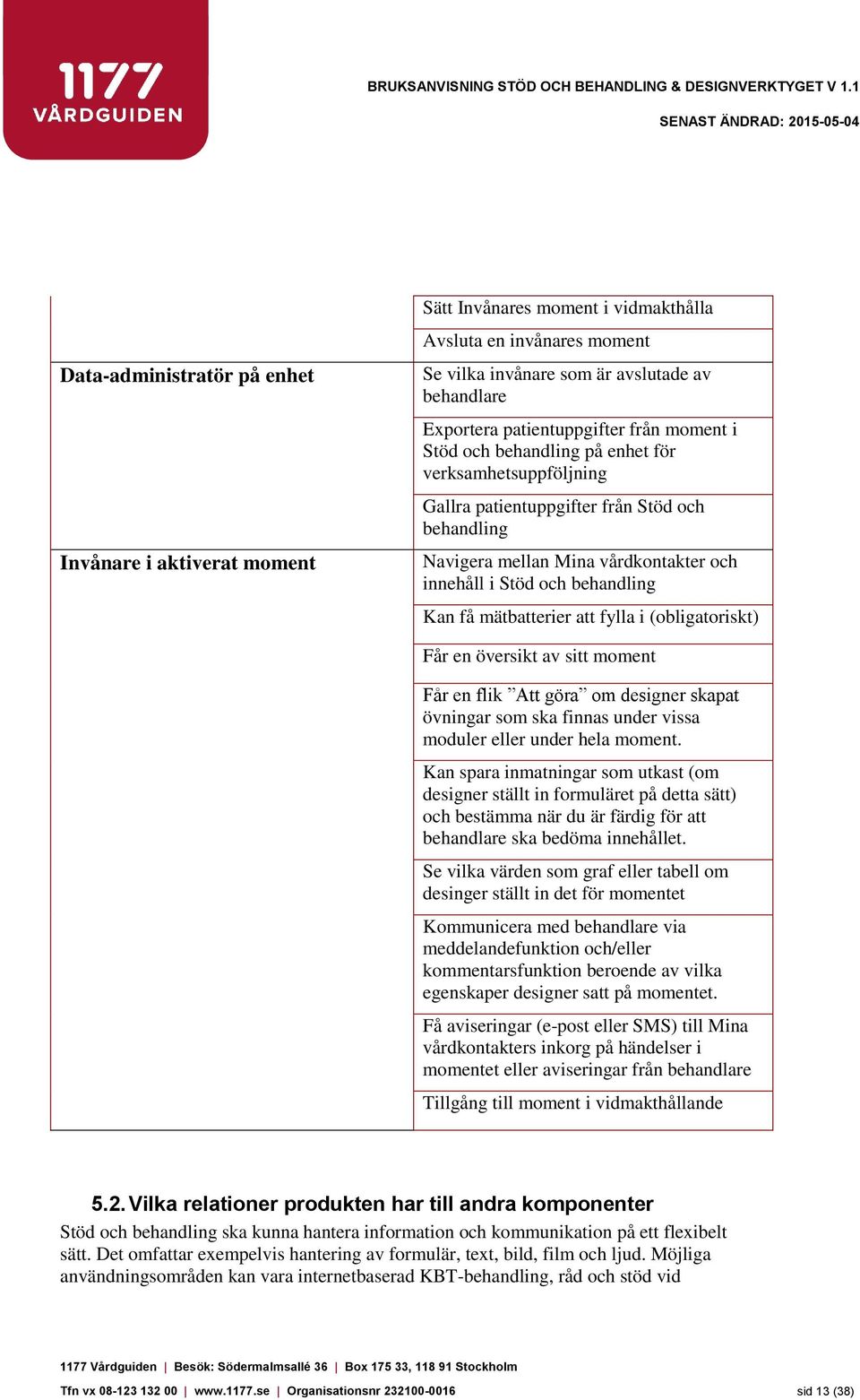 mätbatterier att fylla i (obligatoriskt) Får en översikt av sitt moment Får en flik Att göra om designer skapat övningar som ska finnas under vissa moduler eller under hela moment.