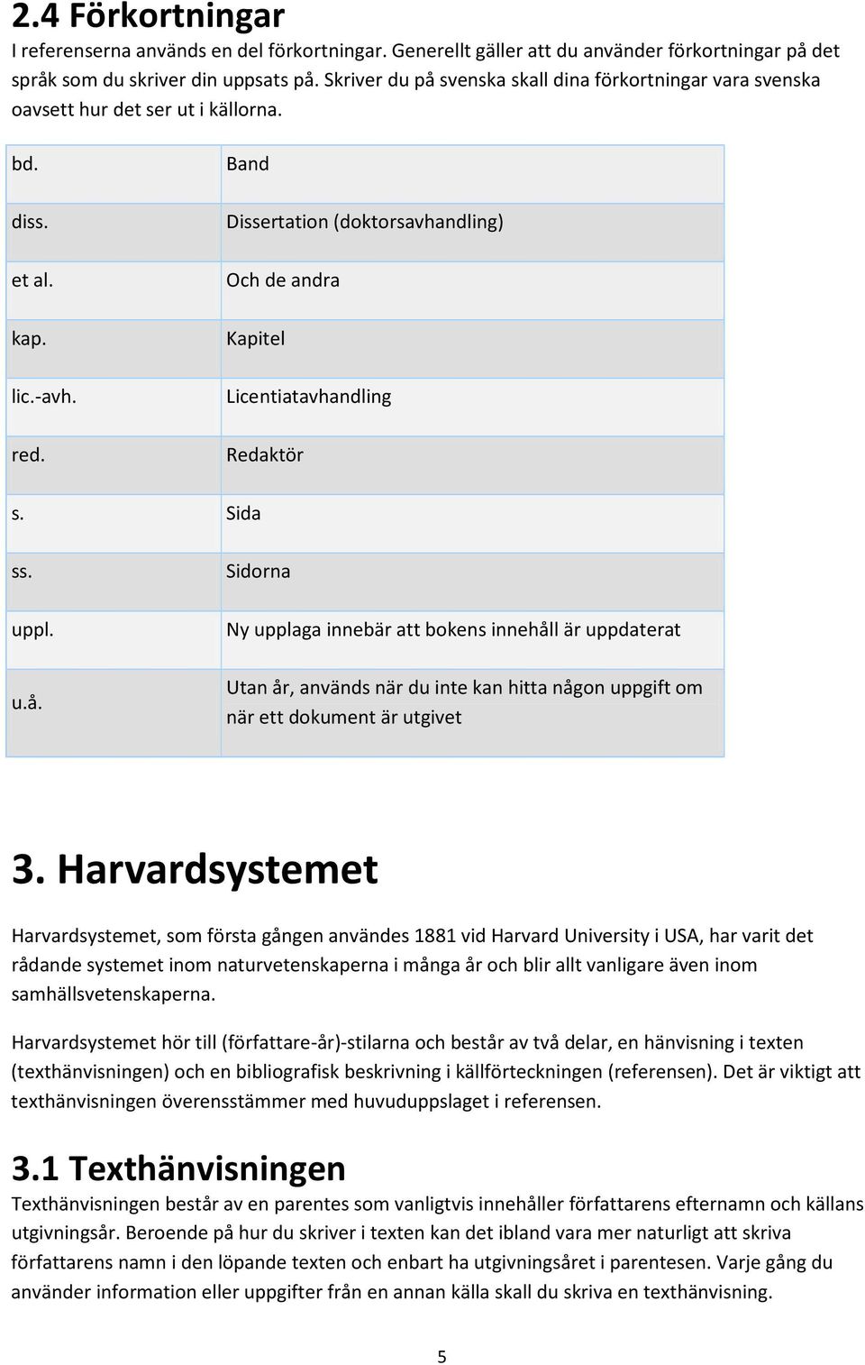 Band Dissertation (doktorsavhandling) Och de andra Kapitel Licentiatavhandling Redaktör s. Sida ss. uppl. u.å.