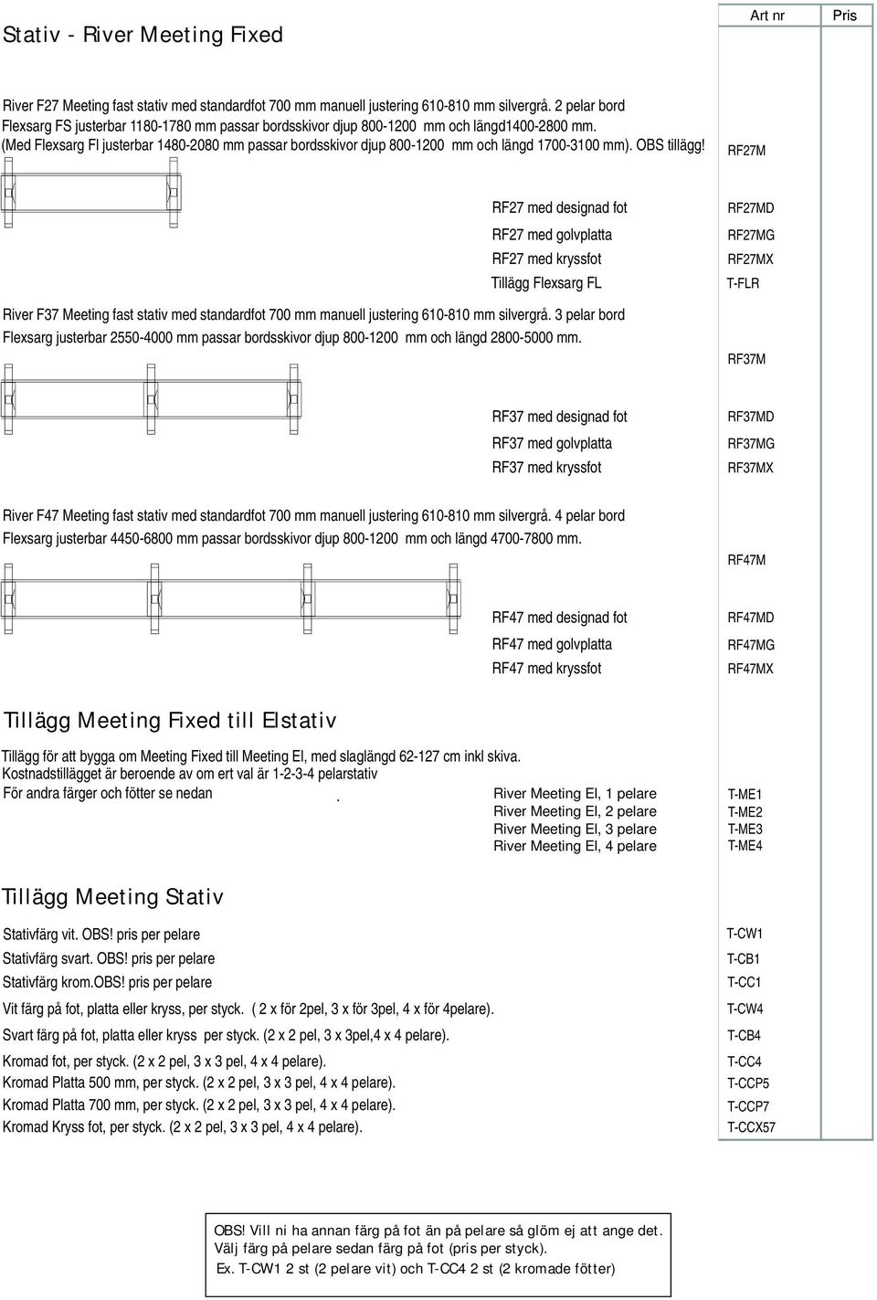 (Med Flexsarg Fl justerbar 1480-2080 mm passar bordsskivor djup 800-1200 mm och längd 1700-3100 mm). OBS tillägg!