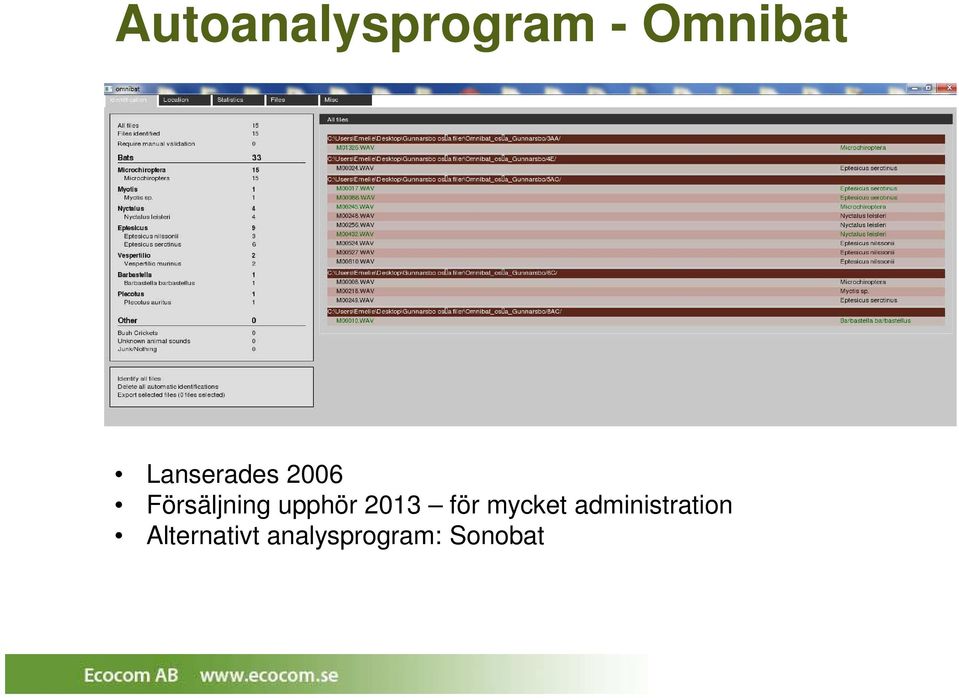 upphör 2013 för mycket