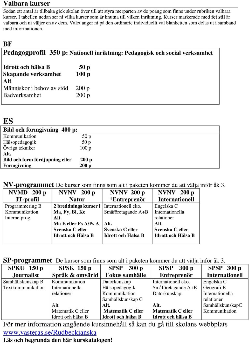 Valet anger ni på den ordinarie individuellt val blanketten som delas ut i samband med informationen.