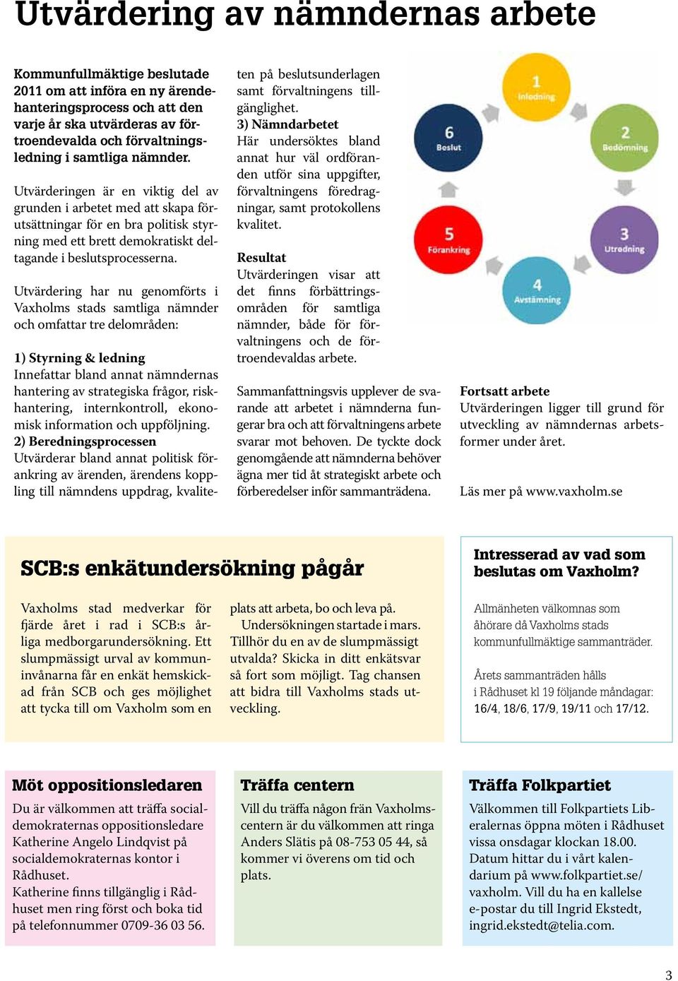 Utvärdering har nu genomförts i Vaxholms stads samtliga nämnder och omfattar tre delområden: 1) Styrning & ledning Innefattar bland annat nämndernas hantering av strategiska frågor, riskhantering,