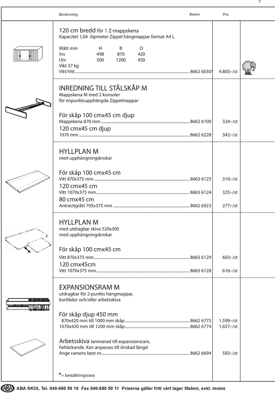 .. 8662 6228 342:-/st HYLLPLAN M med upphängningskrokar För skåp 100 cmx45 cm Vitt 870x375 mm... 8663 6125 120 cmx45 cm Vitt 1070x375 mm... 8663 6124 80 cmx45 cm Antracitgrått 705x375 mm.